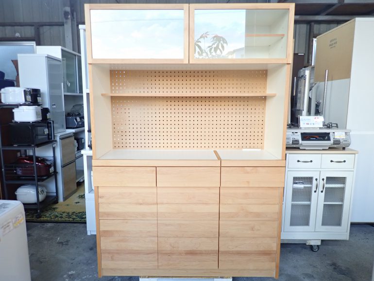 新しい季節 unico TUO 天然木 食器棚 カップボード キッチン トゥオ 