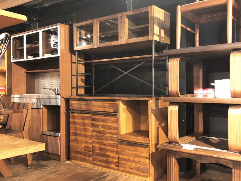 unico ウニコ SWELLA スウェラ キッチンボード 食器棚 アカシア材 木製 
