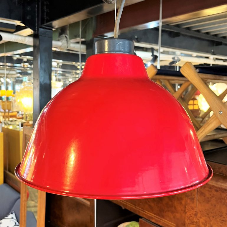 arflex/アルフレックス vintage ヴィンテージ ホーローランプ 琺瑯 赤 オレンジ ペンダントライト 照明 リビング イタリア